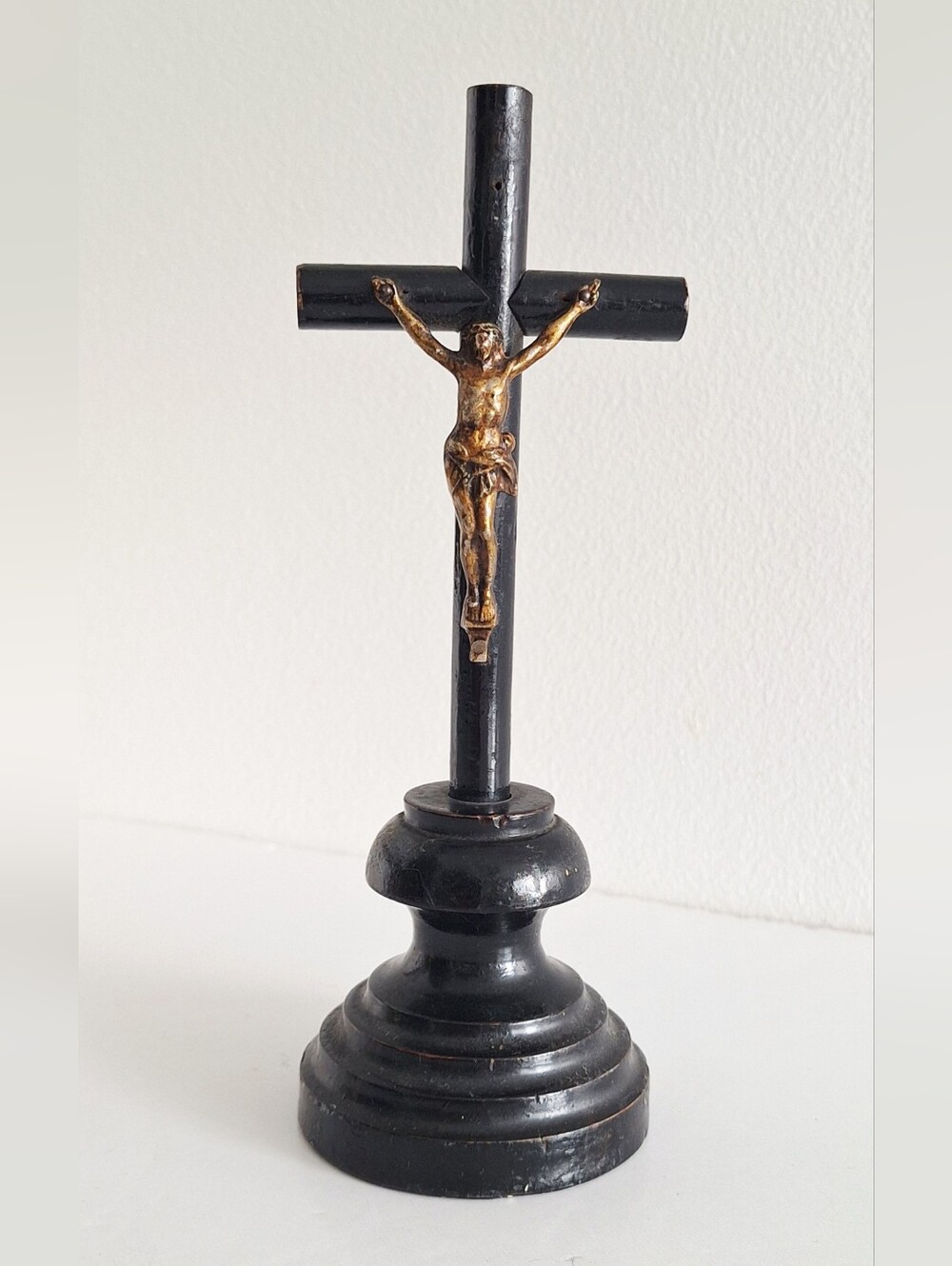 Antique table crucifix
